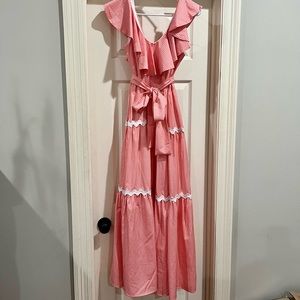 Checked maxi dress. Washed once, never worn. Size small.